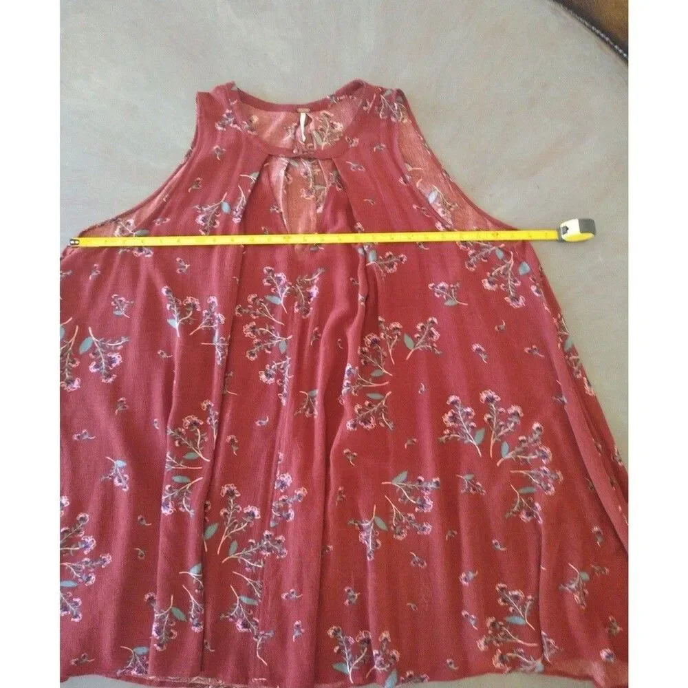 Free people  sleeveless floral tunic/ mini dress Small boho large